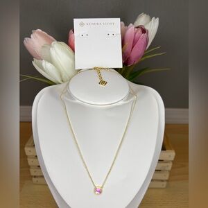 Kendra Scott Iridescent Dichroic Glass Pendant Necklace